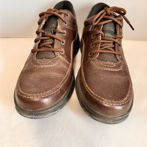 Rockport K70884 Brown Tumbled World Tour Classic Oxford Shoes Mens US 11